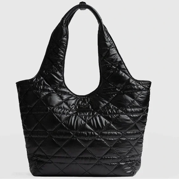 Saint + Sofia Stella Shoulder Tote Bag - Gloss Black - Picture 6 of 10